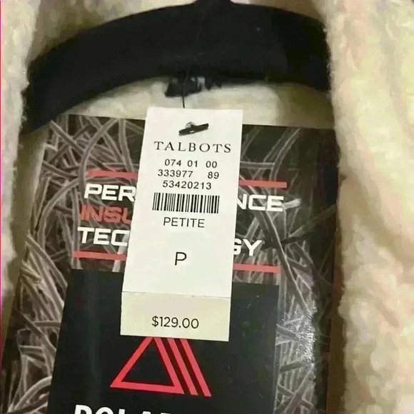 NWT Talbots Cream Fleece Jacket - Picture 2 of 3